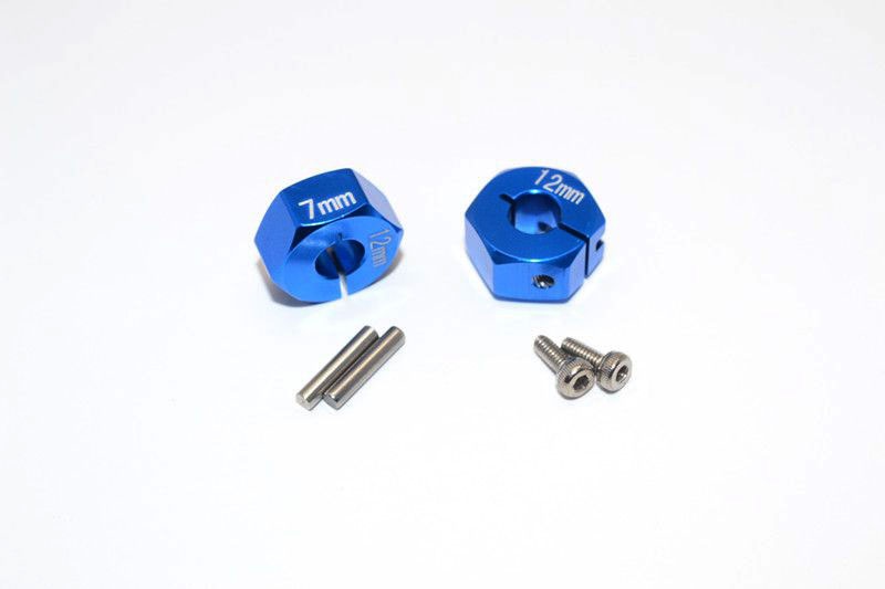 Alu Sechskant-Radmitnehmer-Set 12x7mm blau (2)