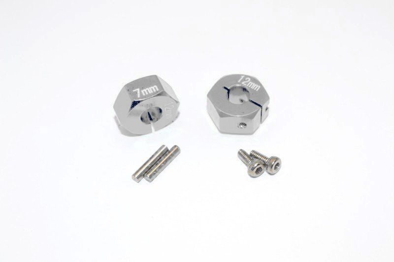 Aluminium Hex Adapter 12x7mm silber