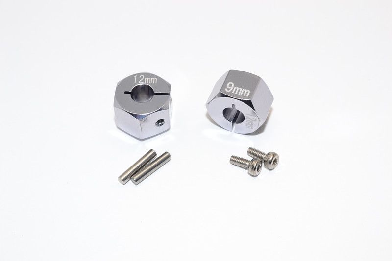 Aluminium Hex Adapter 12x9mm silber