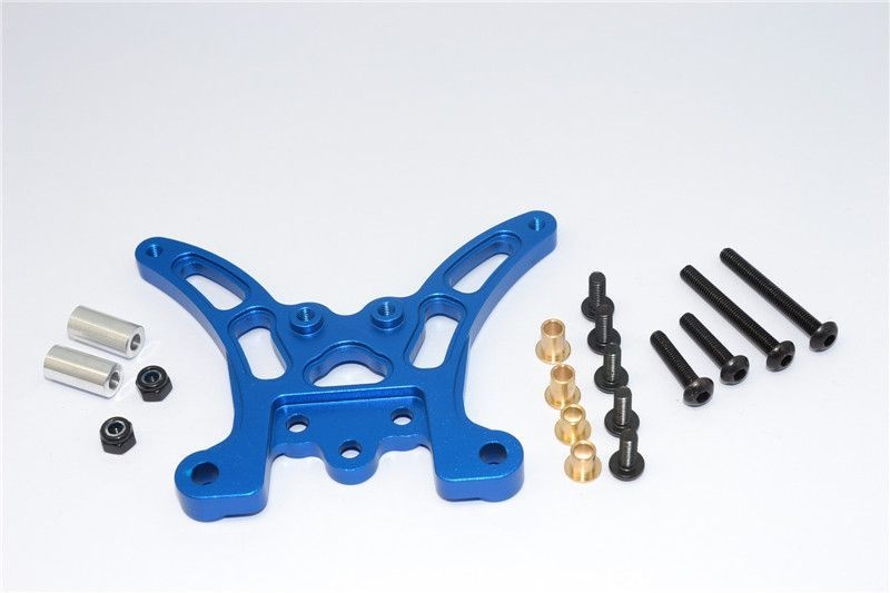 Aluminium Dämpfersteher hinten blau