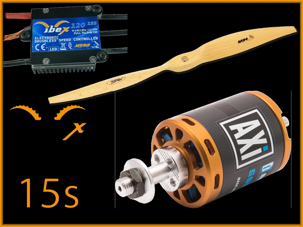 AXI Antrieb für Schleppmodelle bis 300cm an 14 - 15s Lipo