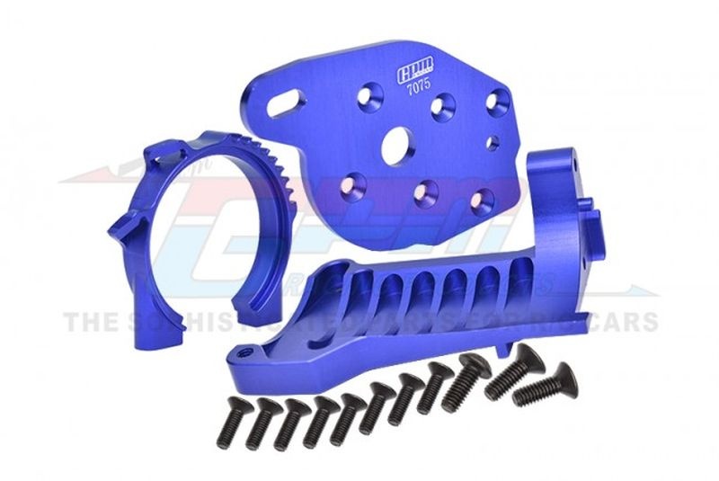 Aluminium Motorbefestigung blau