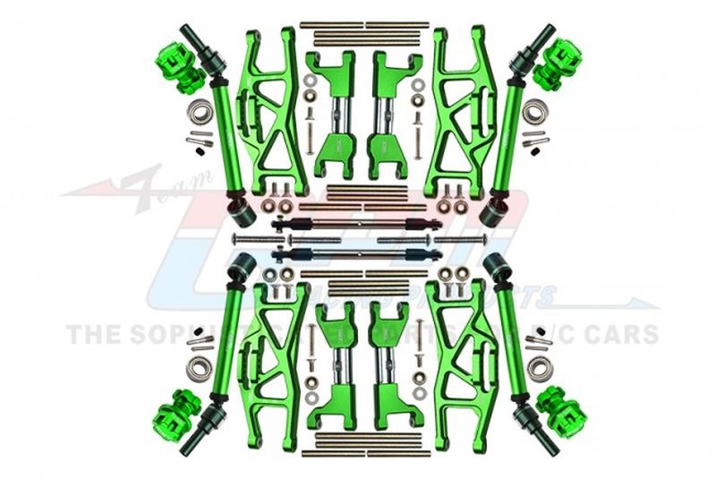 Aluminium Aufhängungs-Set komplett v/h grün Wide-Kit