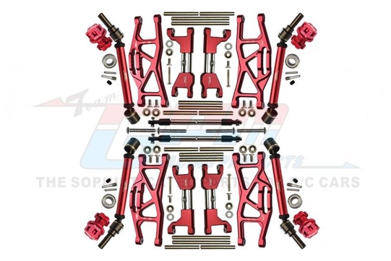 Aluminium Aufhängungs-Set komplett v/h rot Wide-Kit