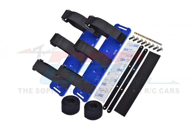 Akkuhalter-Set 7075-T6 Aluminium blau