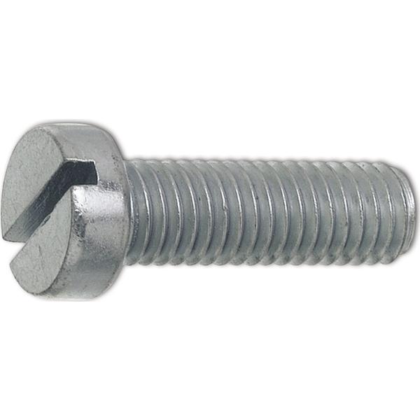 M3x50 Zylinderschraube mit Schlitz verzinkt ISO1207 4.8  (DIN 84A) (20 Stück)