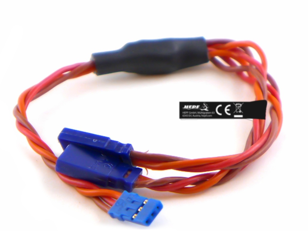 Y-Kabel 30cm (System JR) 3x0,50 mm² verdrillt Silikon Vogel
