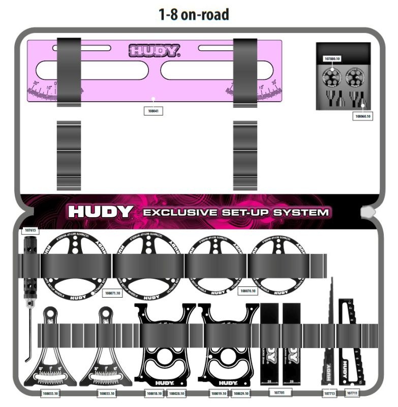 SET-UP BAG FOR 1/8 ON-ROAD CARS - CUSTOM NAME