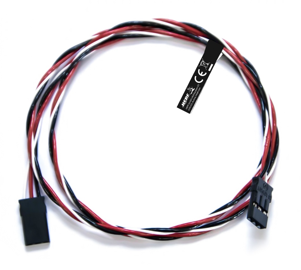Patchkabel 90cm (System JR) 2x0,50mm² + 1x0,14mm² verdrillt PE-Litze