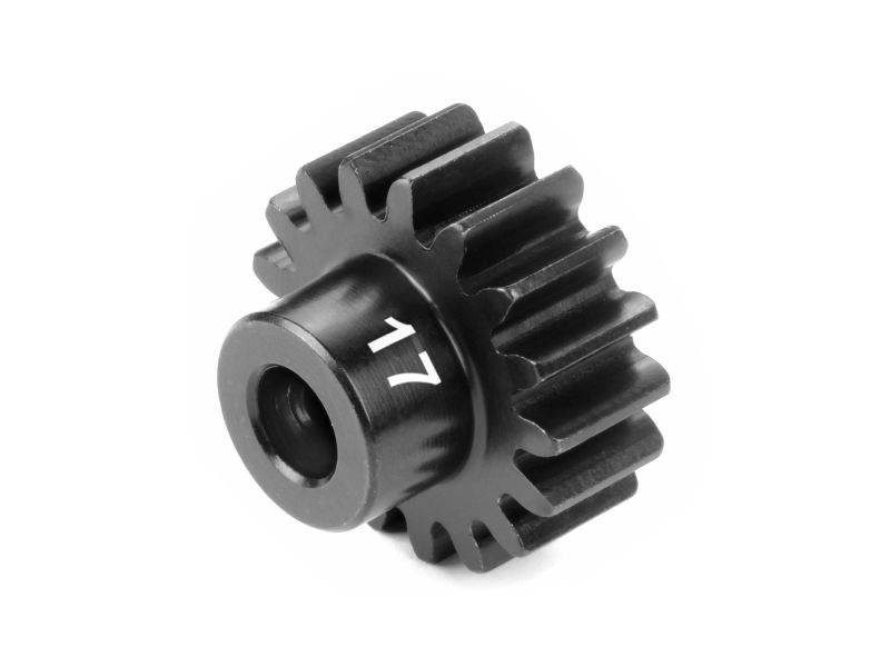 HUDY PINION GEAR - HARD STEEL - 17T (MODULE 1)
