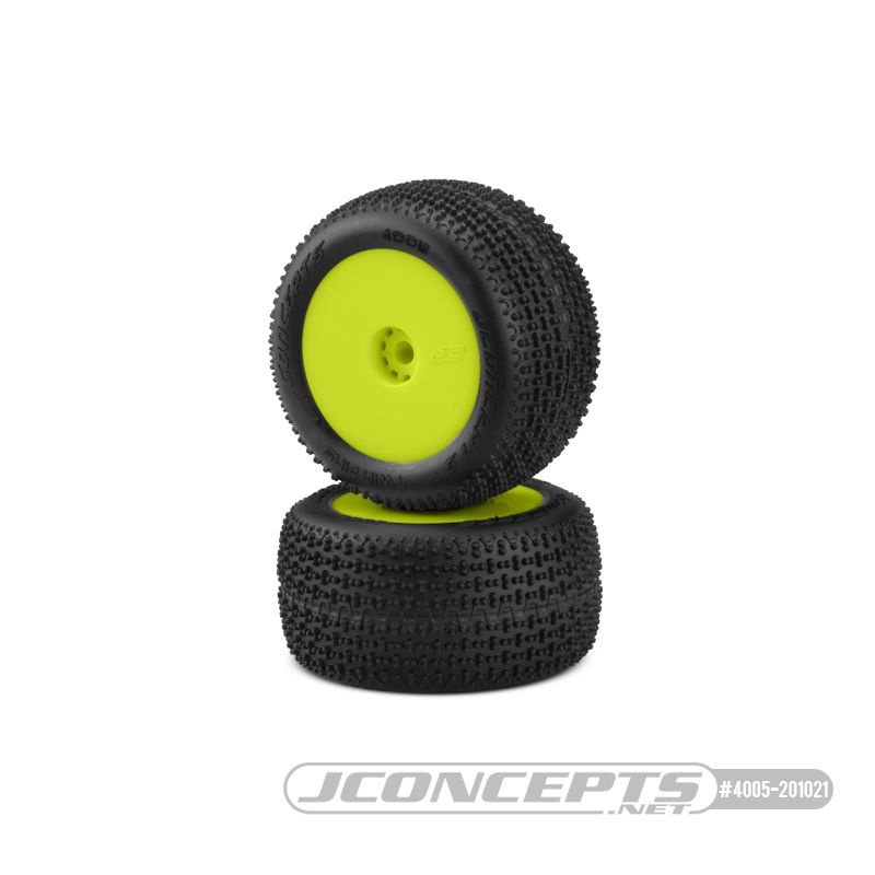 Twin Pin Reifen pink auf Felgen hinten gelb (2)