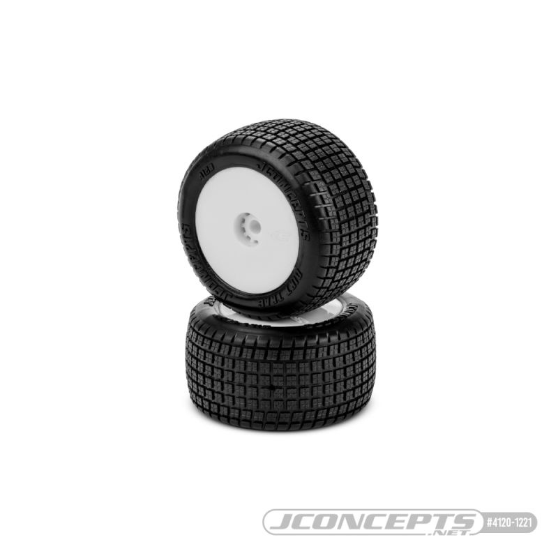 Dirt Trac Mini Reifen supersoft/grün hi. auf Felgen weiß (2)