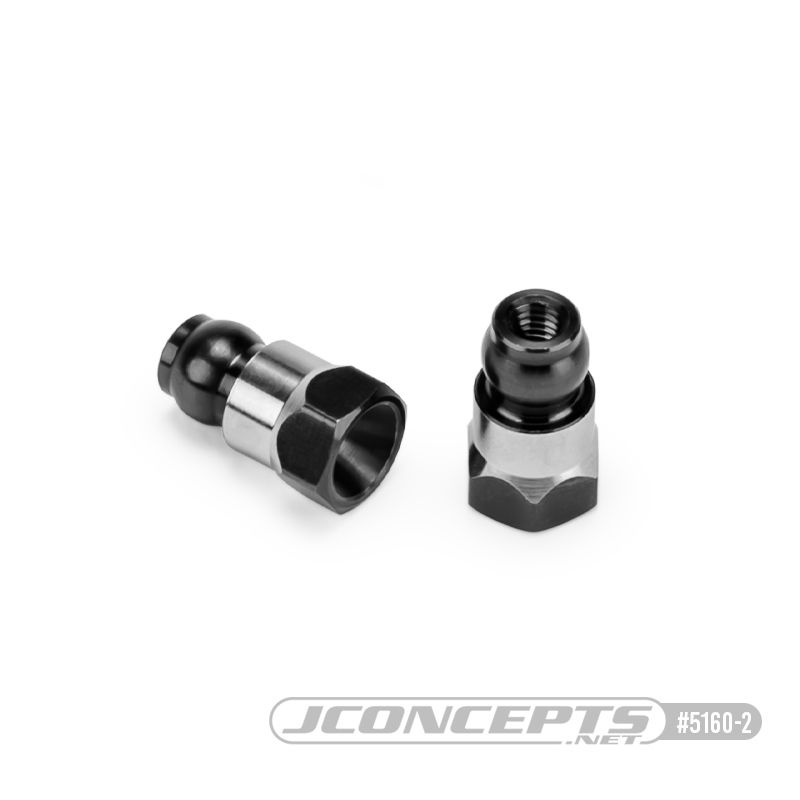 Titan-Kugelkopf für Dämpfer hinten schwarz 10mm