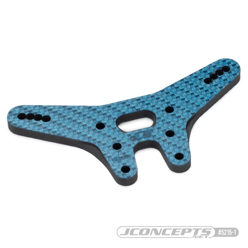 Dämpferbrücke hinten 2mm Carbon fiber - blau
