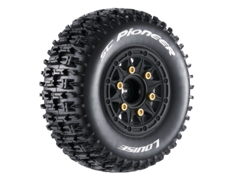 SC-Pioneer Reifen soft auf Felge schwarz 12/14/17mm (2)