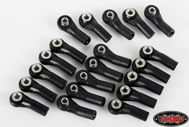 M3 Plastic Bent Rod Ends w/ Axial Width Balls (20x)