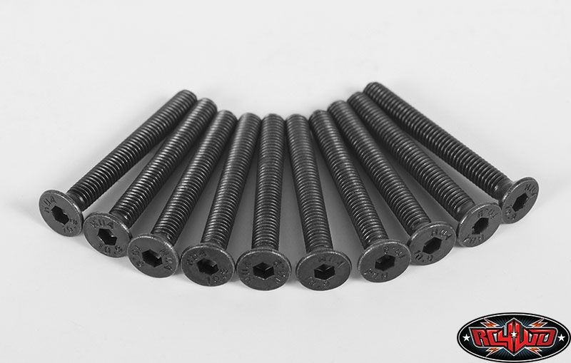 Steel Flat Head Socket Cap Screw M3 x 25mm (10)