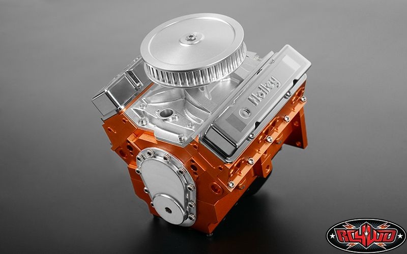 1/10 Holley® Chrome Valve Covers for Scale V8 Engine