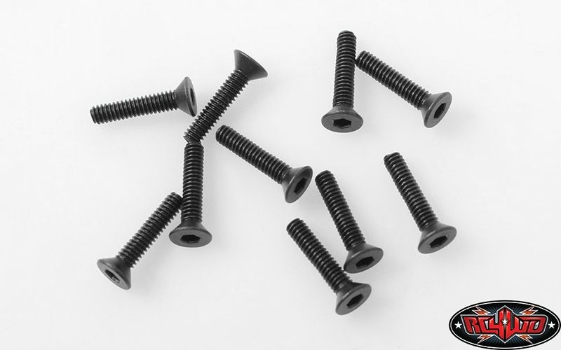 Stahl Flat Head Socket Cap Schrauben M2 x 10mm (Schwarz)