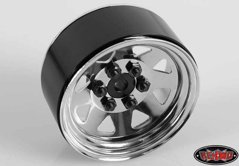 6 Lug Wagon 1.9 Steel Stamped Beadlock Wheels (Chrome)