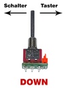 Tastschalter DOWN DC Sender DUPLEX 2,4EX