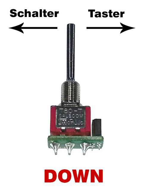 Tastschalter DOWN DS Sender DUPLEX 2,4EX