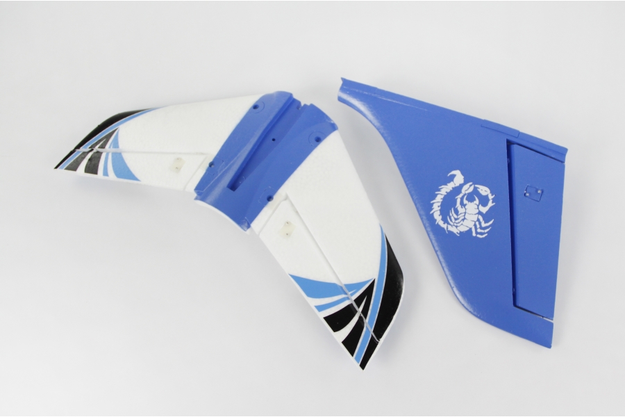 Freewing Stinger Jet 64mm Höhen-Seitenruder Set blau