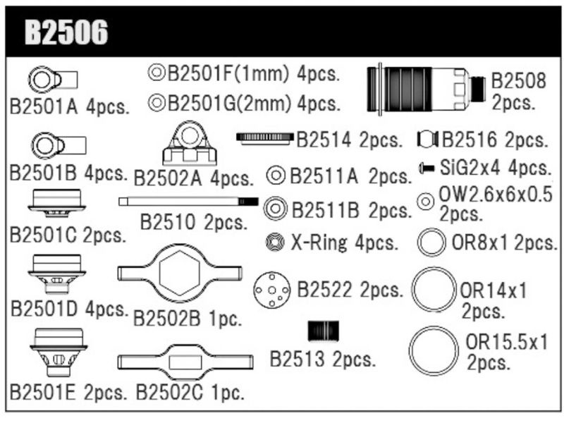 Rear Shock Kit MSB1