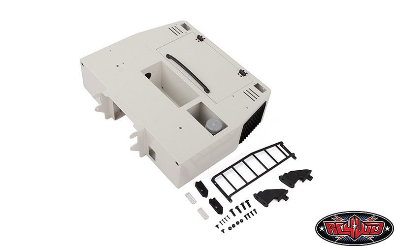 Heckkabine mit Batteriebox weiß