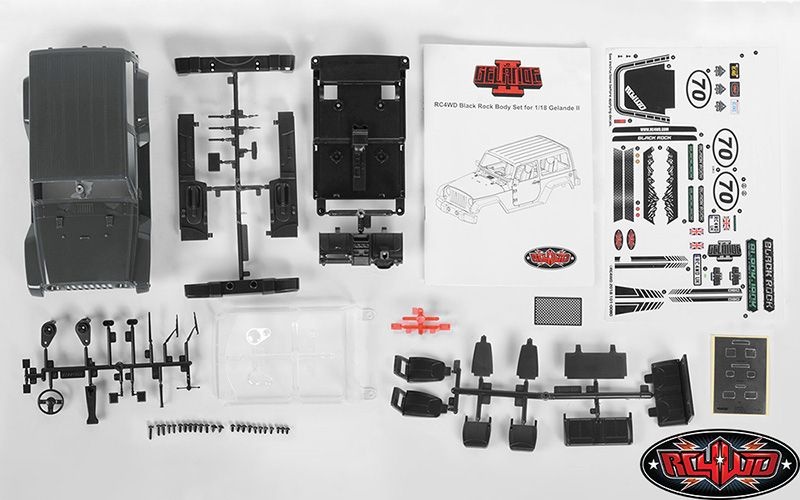 Black Rock Body Set for 1/18 Gelande II