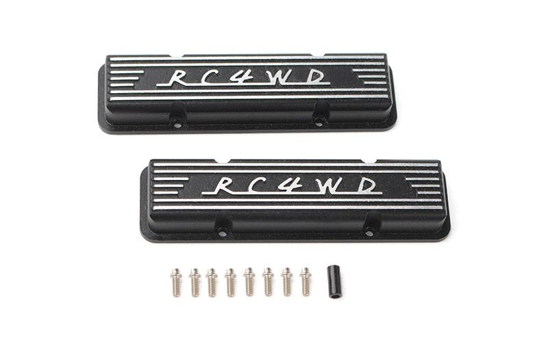 Aluminium-Ventildeckel für Scale-V8-Motor schwarz