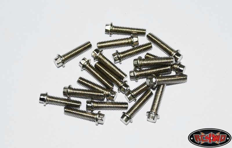 Miniature Scale Hex Bolts (M2.5 x 10mm) (Silber)