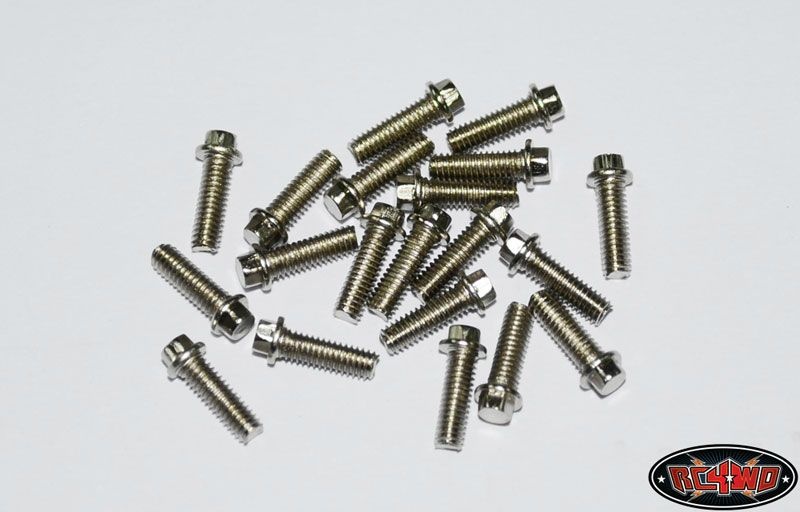 Miniature Scale Hex Bolts (M2.5 x 8mm) (Silber)