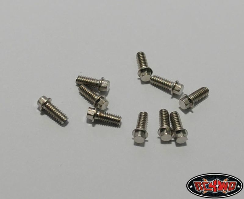 Miniature Scale Hex Bolts  (M2 x 5mm) (Silber)