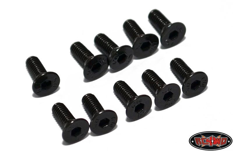 Stahl Flat Head Socket Cap Schrauben M3 x 8mm (10 Stk.)