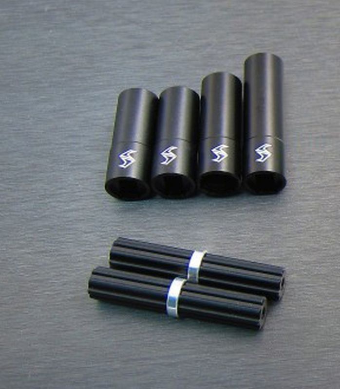 Alum. Antriebswelle Kombo Set innen/außen schwarz