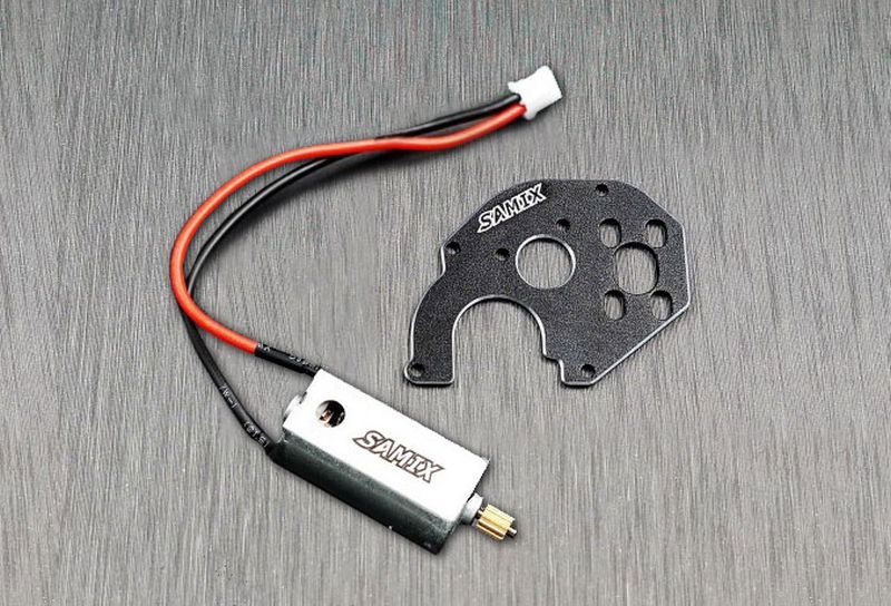 SCX24 alum. motor plate & samix 050 motor combo set