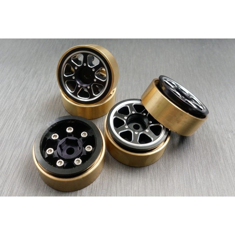 Alu & Messing Beadlock Felgen-Set (4)