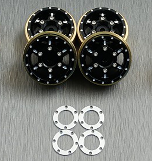 Beadlock Felgen-Set Alu & Messing / einstellbares Offset (4)