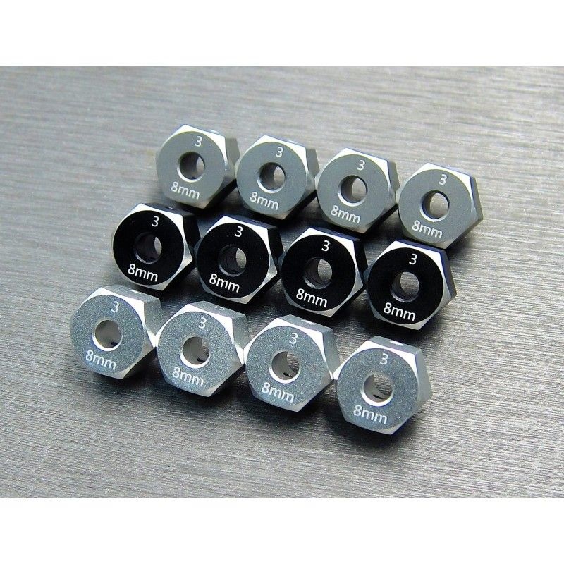 Alum. Hex Adapter (8mm) 4 Stk.