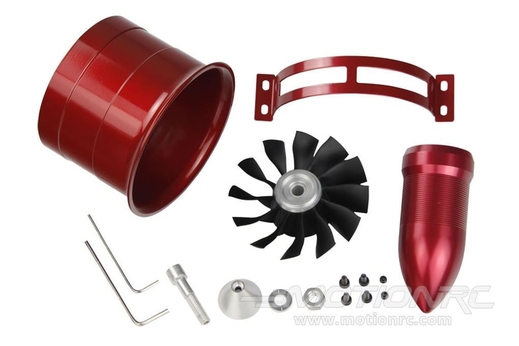 70mm 12-Blatt Metall EDF Set rot