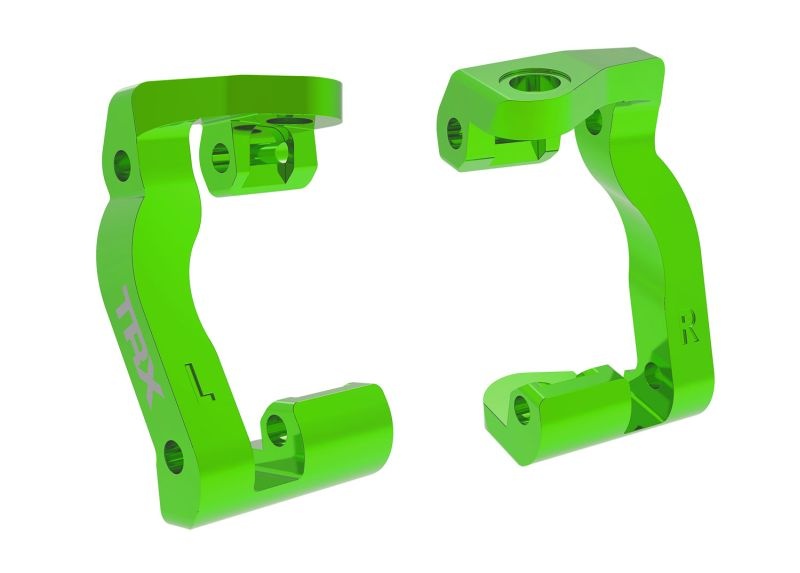 Nachlauf-Blöcke l/r 6061-T6 Alu grün