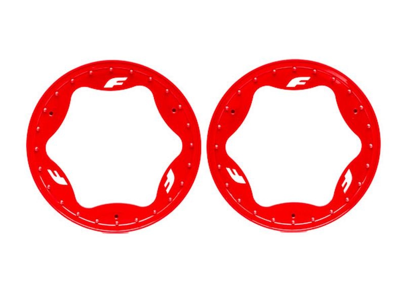 Beadlock-Ringe hi rot
