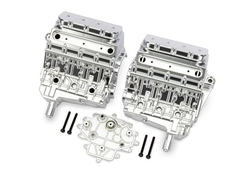 Motorblock satin chrome
