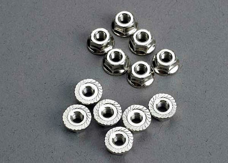 Stoppmutter mit Flansch silber 3mm (12)
