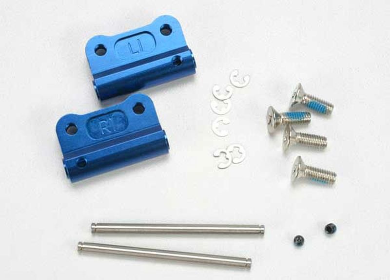 Querlenkerhalter Aluminium blau hinten +/-1° (2)