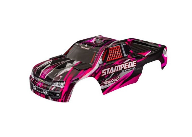 Karosserie Stampede & VXL pink clipless mit Aufkleber