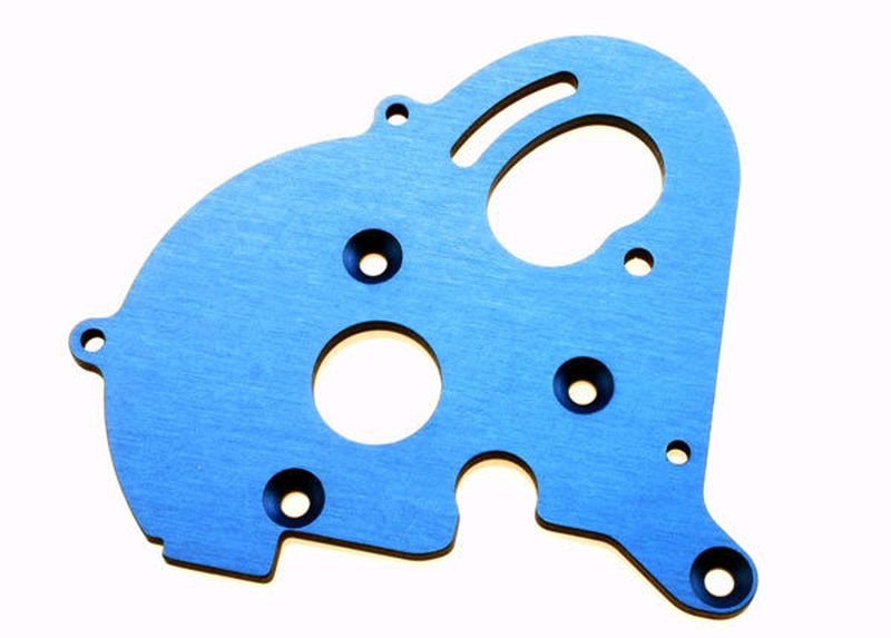 Motorplatte Aluminium blau für Einzelmotor
