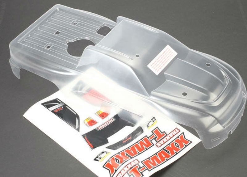 Karosserie T-Maxx klar mit Aufkleber (langer Radstand)