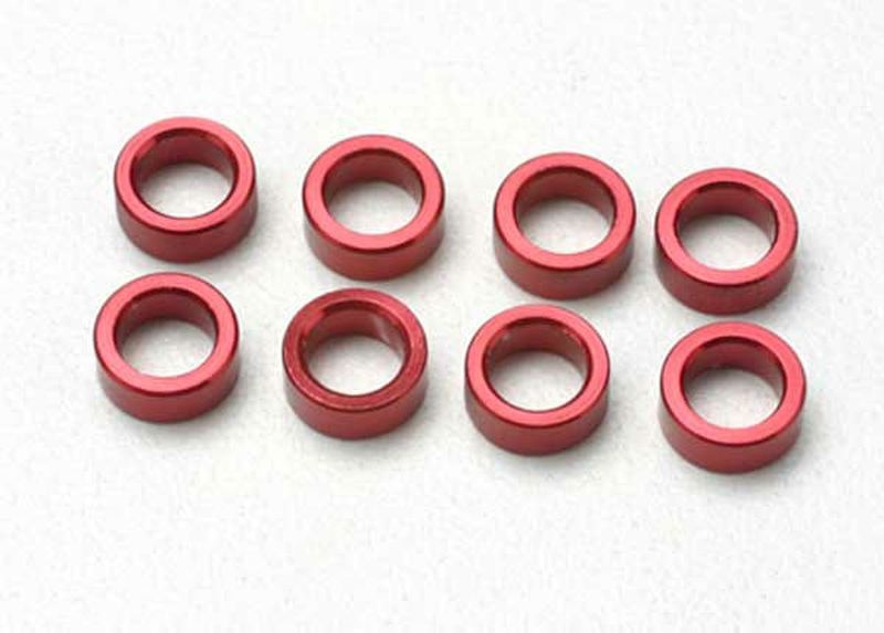Distanzen Alu rot (für TRX5318X Schubstangen) (8)